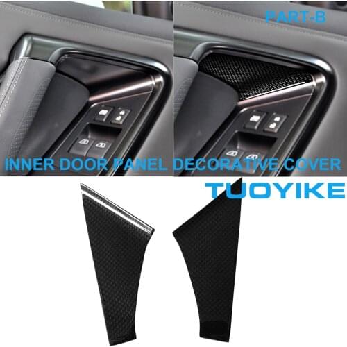 LHD RHD Styling Real Carbon Fiber Interior Inner Door Panel Decorative Cover Trim Sticker B For Nissan GTR GT-R R35 2008-2016