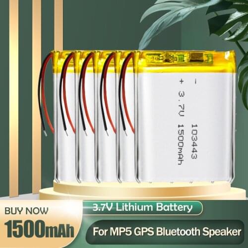 3.7V 1500MAH 103443 Lithium Polymer Li-Po Rechargeable battery For Air Purifier LED Light Early Education Machine MP3 MP4 GPS