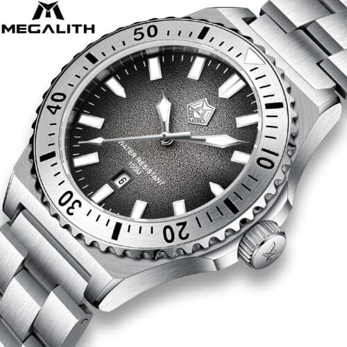 Megalith Mens Silver Watch