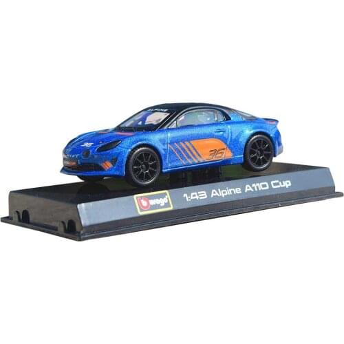 Bburago Diecast 1:43scale Alpine A110 Car Model Alloy Metal Simulation Vehicle Collectible Gift Kids Toys Boys