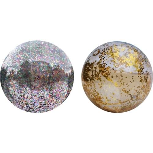 Inflatable Glitter Beach Ball 16inch/24inch Confetti Beach Ball Pool Summer Toy