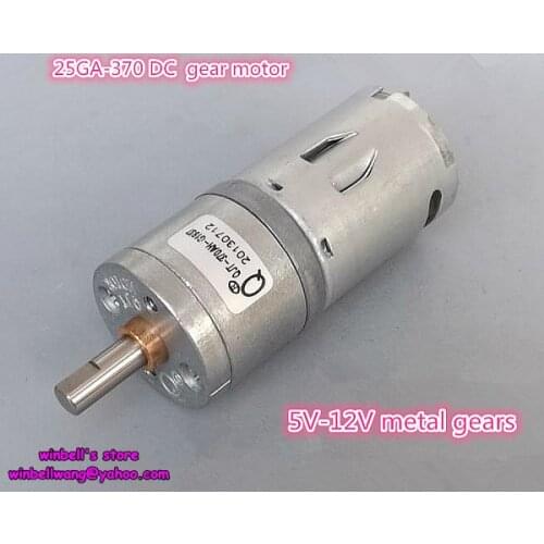 Brand new 25GA-370 gear moto DC 6V 54rpm slow speed 370 motor with 25mm gear-box