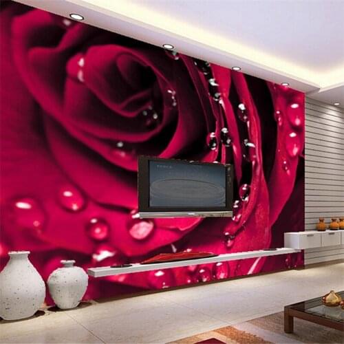 Beibehang custom wallpapers Fantasy Rose TV backdrop living room bedroom sofa home decoration painting wallpaper for walls 3 d