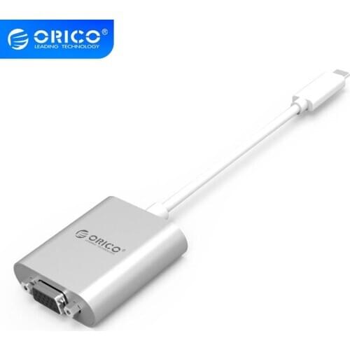 ORICO Type-c to VGA USB C VGA Adapter USB3.1 Male to Female AUX Cable for TV MacBook Pro ChromeBook Xiaomi Huawei Mate 10 USB C