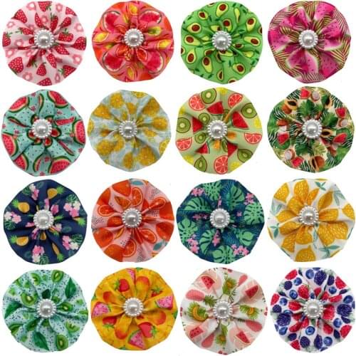 50/100pcs Fruit Style Collar Summer Dog Supplies Slidable Dog Bow Tie Small Dog Collar Charms Dog Cat Accessories Pet Supplies