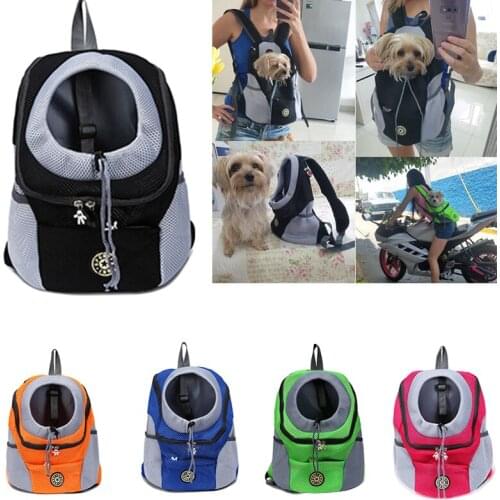Portable Travel Backpack Mesh Backpack Head Pet Backpack Pet Dog Front Bag New Out Double Shoulder Outdoor Pet Dog Carrier Bag