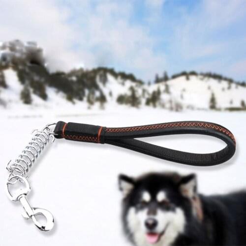 Pet Soft Short Leather Leash Pet Walking Training Lead Leashes Dog Leash for Labrador Samoyed Gold Retriever Explosion-proof