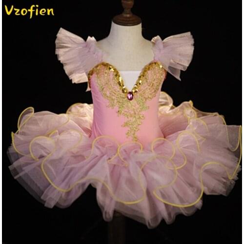Professional Classic Tutu Ballet Costume for Child Kid Girl Gymnastics Leotards Dancewear Princess Swan Lake Ballerina Dance