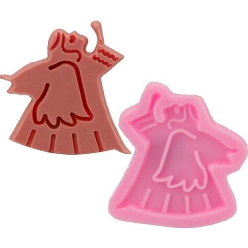 Halloween witch elf fondant silicone mold kitchen tools DIY chocolate baking mold drops soap mold ornaments