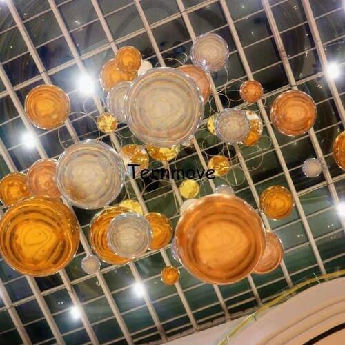 Blue Inflatable Mirror Ball For Fashion Show, Inflatable Hanging Disco Ball For Decoration, Mirror Ball For Stage Exhibition