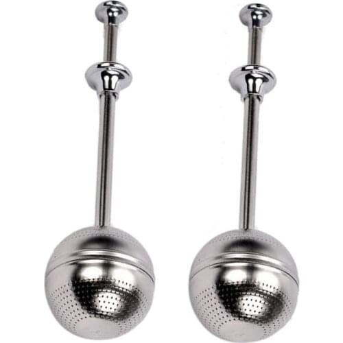 2PCS Long Handle Stainless Steel Tea Strainers, Tea Infuser Filter for Loose Leaf Tea, Reusable Tea Interval Diffuser