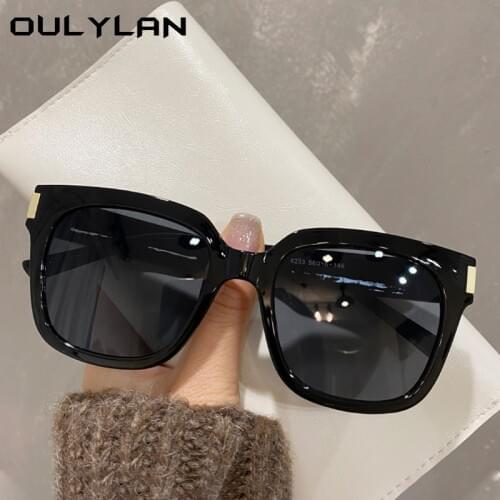 Oulylan Oversized Square Sunglasses Women Men Vintage Big Frame Sun Glasses Retro Design Driving Outdoor Eyeglasses Shades UV400