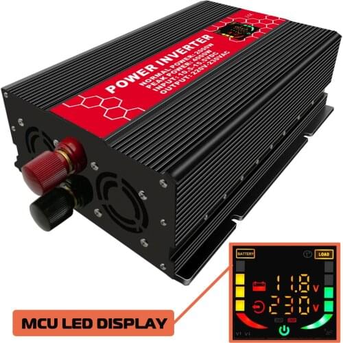 Brand New Smart Fan Inverter Smart Converters 12V 24V DC to 220V AC 2000W car solar power inverters