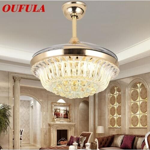 WPD Modern Ceiling Fan Lights With Remote Control Invisible Fan Blade Decorative For Home Living Room Bedroom Restaurant