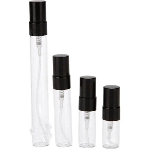 Glass Perfume Bottle Spray Bottle Parfum Automizer Test Vial Refillable Bottles 2ML 3ML 5ML 10ML Empty Packaging Vials 50pcs/Lot