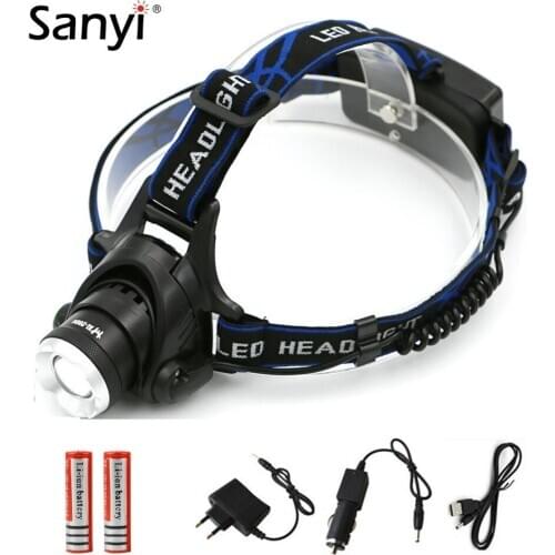 Led Zoomable Headlamp Lantern XML T6 5000LM Head Lamp Flashlight Torch T6 Headlight Lanterna Headlamps Flashlights Night Light