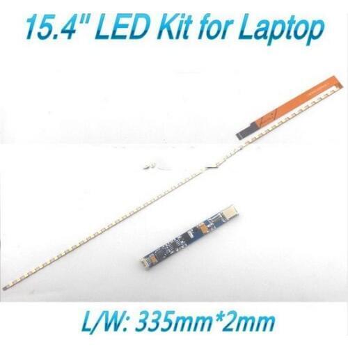 Universal 15.4 inch LED Backlight Strip Update Dimable Kit Adjustable Brightness lcd Laptop to LED335mm