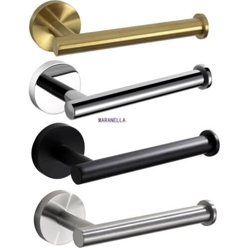 Bathroom Hardware Tissue Holder 304 Stainless Steel Round Toilet Paper Holder Mirror Chrome & Brushed bathroom accessories