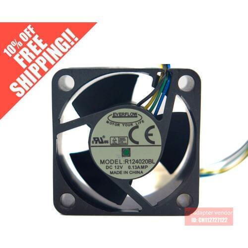 EVERFLOW R124020BL 4020 12V 0.13A Double ball bearing 4 wire cooling fan