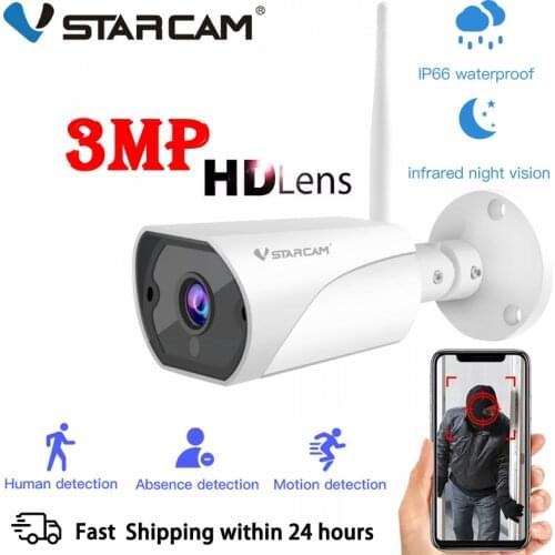Vstarcam 3MP Remotely Pickup IP66 Waterproof Camera Wifi IP Camera Outdoor Night Vision Security Video Surveillance Camera Alarm