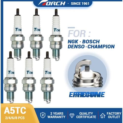 Automobile Motorcycle High Quality Ignition Spark Plug A5TC for Denso U16FS-U/U16FS-UB Bujia (pack 2-8)