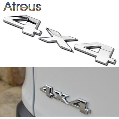 1Pcs Car 3D Metal Stickers 4WD 4X4 Decals for Mazda 6 CX-5 BMW E46 E39 Mini Cooper Audi A4 B6 B8 A5 Ford Fiesta Kuga 2 3 Fiesta