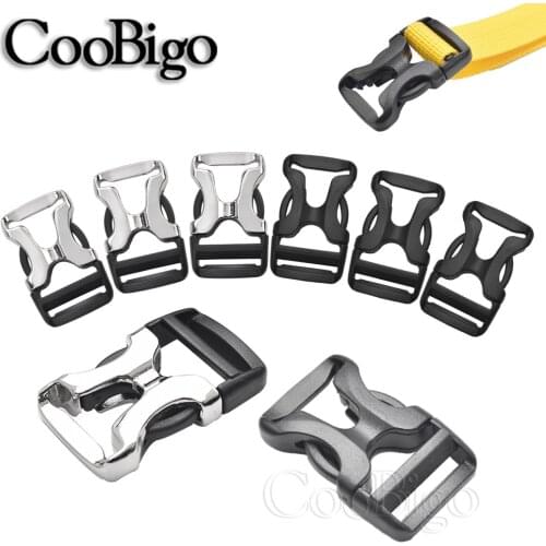 10Pcs Quick Release Buckles Hollow Cool Metal Plastic 20mm for Outdoor Camping Backpack Webbing Belt Luggage Accessories