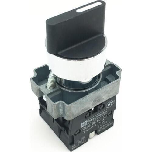 10pcs XB2 BD33 Maintained Selector Switch Latching Rotary Switches 3 Position 2 NO 22mm Replaces Telemecanique Schneider