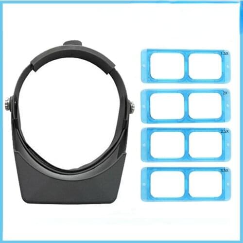 1.5X 2X 2.5X 3.5X Optivisor Headset Watchmaker Repair Magnifier Head Wearing Magnifying Glass Headband Eye Loupe