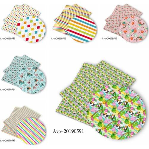 50*150cm New Dot Stripe Cartoon Pattern Printed Leather Polyster Cotton Liverpool Bullet Fabric for DIY Handmade By Yards