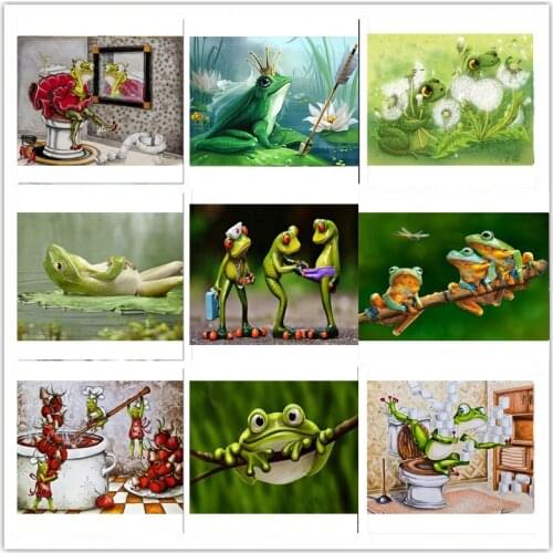 New 5D Diy Diamond Painting Animal Frog Square\Round Diamond Embroidery Cross Stitch Diamond Mosaic Home Decoration Art Painting