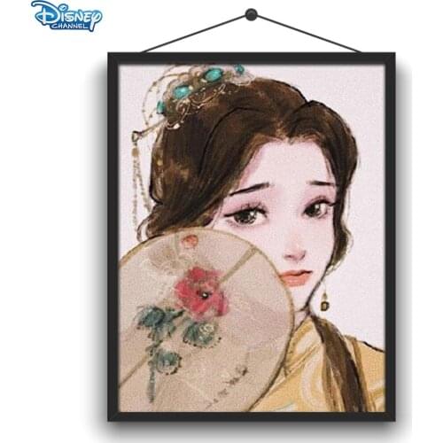 Disney 5D DIY Diamond Painting Princess Hand-painted Antique Full Circle Diamond Embroidery Handmade Crafts Home Decoration