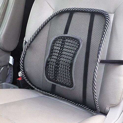 Car Seat Office Chair Massage Back Lumbar Support Mesh Ventilate Cushion Pad Black Mesh Back Lumbar Cushion for Car Driver