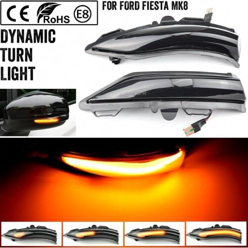 Side Rearview Mirror Dynamic Indicator Blinker Flasher LED Turn Signal Sequential Light For Ford Fiesta ST Line MK8 2018 2019