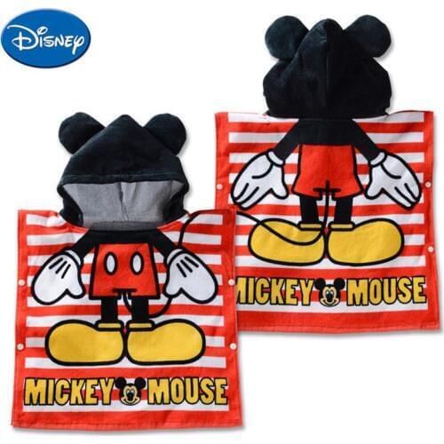 Disney cartoon Minnie Mickey cotton towel cloak child boy girl hooded can wear beach towel blanket outdoor towel handkerchief
