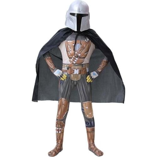 Kid Christmas Gift for Children Star Cosplay Wars The lorian Jumpsuit Cloak Cape Helmet Halloween Carnival Clothing Boy Coat