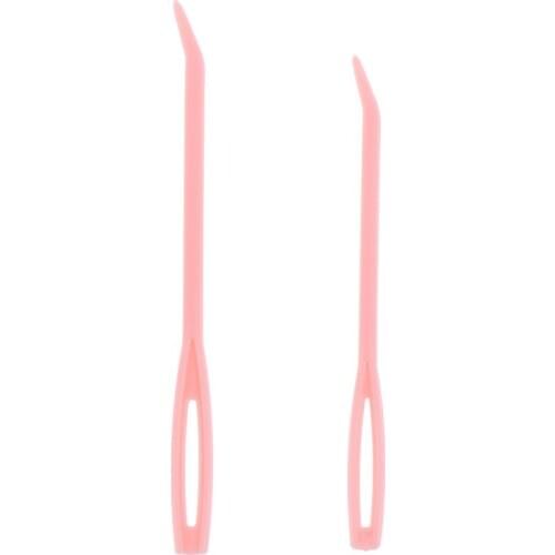 DIY Sewing Accessories 2pcs Bent Tip Yarn Knitting Needles Big Eye Sewing Needles Tapestry Darning Needle Arts Craft