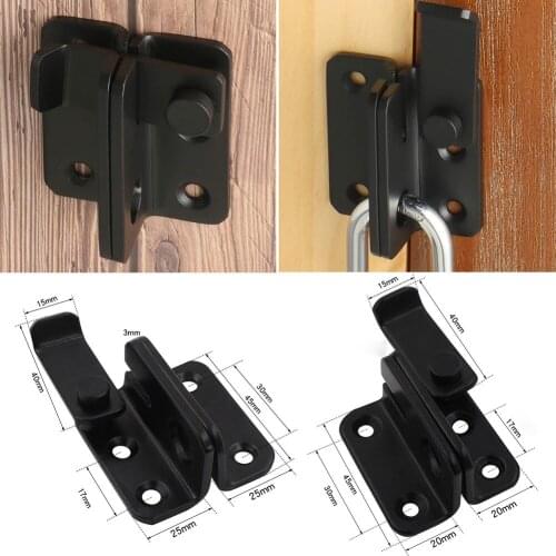 Free Punching Wardrobe Door Bolt Latch Drawer Lock Safety Waterproof Stainless Steel Household Hardware Accessories