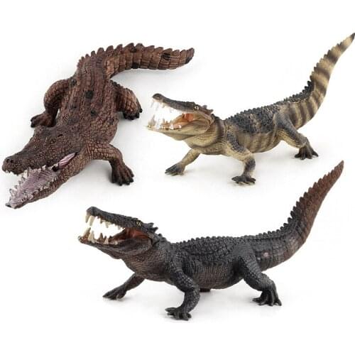 3pcs/set Big Size Crocodile Models Figurine Animal Action Figure Toys PVC Wild Animal Model Educational Figurine Gift For Kids