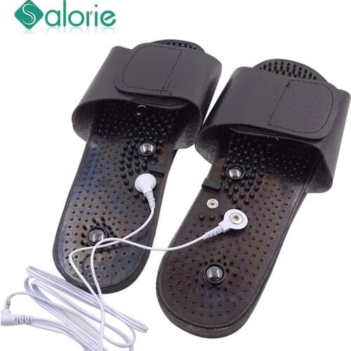 Electrode Massage Slippers Suit for Tens Acupuncture Therapy Massager Machine Physiotherapy Body Foot Massager Relaxing Rubber