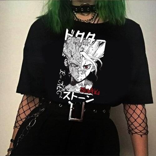Dr Stone Ishigami Senkuu T Shirt Men Funny Cool Summer Crewneck Womens T Shirt Tops Tees