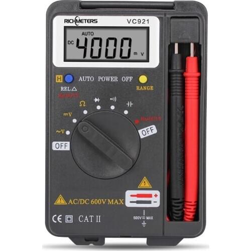 RICHMETERS 4000 counts Mini Pocket Digital Multimeter Auto Range True-RMS Frequency AC/DC Voltage size Electric Tools