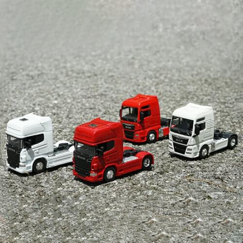 Welly Diecast 1:64 Man SCANIA Tractor Container Alloy Car Model Collection Souvenir Ornaments Diaplay Vehicle Toy Christmas Gift