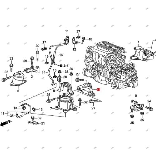 Car Engine rear bracket Engine foot Gearbox Foot Glue Machine Claw Glue hon daa cco rdEngine bracket glue Engine control lever