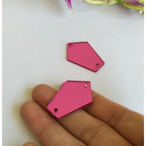 MEYA New Arrive Sew On irregular Mirror Piece, sew on acrylic mirror,DIY Mirrored Rhinestones