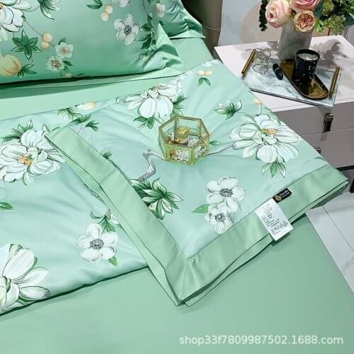 Washable Tencel Summer 4PCS Summer Comfortable Soft Cool Air Conditioning Thin Quilt Home Supplies Quilting Summer Quilt
