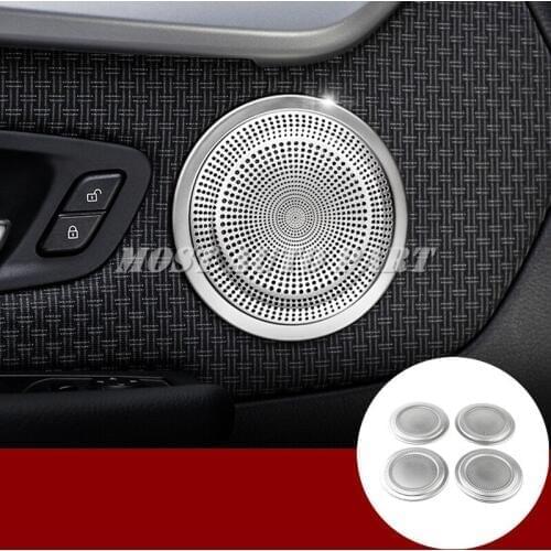 Stainless Steel Car Door Speaker Frame Trim Cover For BMW X2 F39 2017-2019 Car accesories interior Car Trim