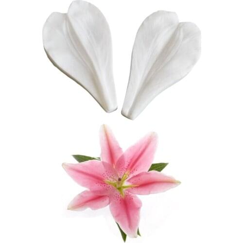 NEW Lily Mould and Veiner Silicone Mold Fondant Mould Cake Decorating Tools Chocolate Mold,Sugarcraft,Kitchen Gadgets M981