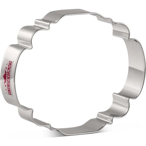 KENIAO Plaque Cookie Cutter - 8.4 x 10.2 CM - Frame Biscuit / Fondant / Bread / Pancake Molds - Stainless Steel