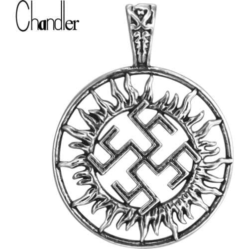 Wholesale Slavic Pagan Symbol Pendant For Necklace Norse Nautical Jewelry Gift For Him Antique Charms For DIY Man Coliers